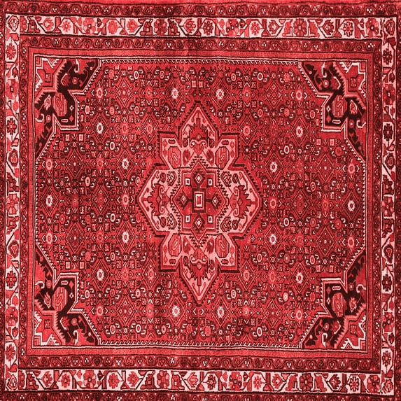 Ahgly Company Indoor Square Persian Red Traditional Area Rugs, 4' Square