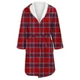 thumbnail image 4 of Women's Fleece Plush Robe Long Warm Plush Bathrobe Loungewear Jacket Printed Comfort Robe, 4 of 5