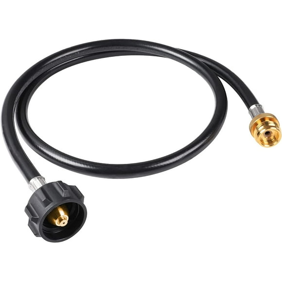 GASPRO Propane Adapter Hose 4 FT, 1 lb to 20 lb Propane Tank Converter Hose, Gas Hose for Coleman Camping Stove, Weber Q Grill, Buddy Heater, Lantern