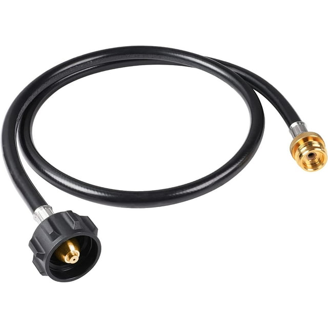 GASPRO Propane Adapter Hose 4 FT, 1 lb to 20 lb Propane Tank Converter Hose, Gas Hose for Coleman Camping Stove, Weber Q Grill, Buddy Heater, Lantern