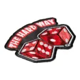 thumbnail image 2 of The Hard Way Craps Red Dice Patch, Gambling Patches, 2 of 4