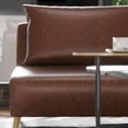 thumbnail image 3 of BizChair Convertible Tri-Fold Sleeper Chair with Pillow - Multifunctional Adjustable Sleeper - Channel Stitching - Hideaway Legs - Brown LeatherSoft, 3 of 13