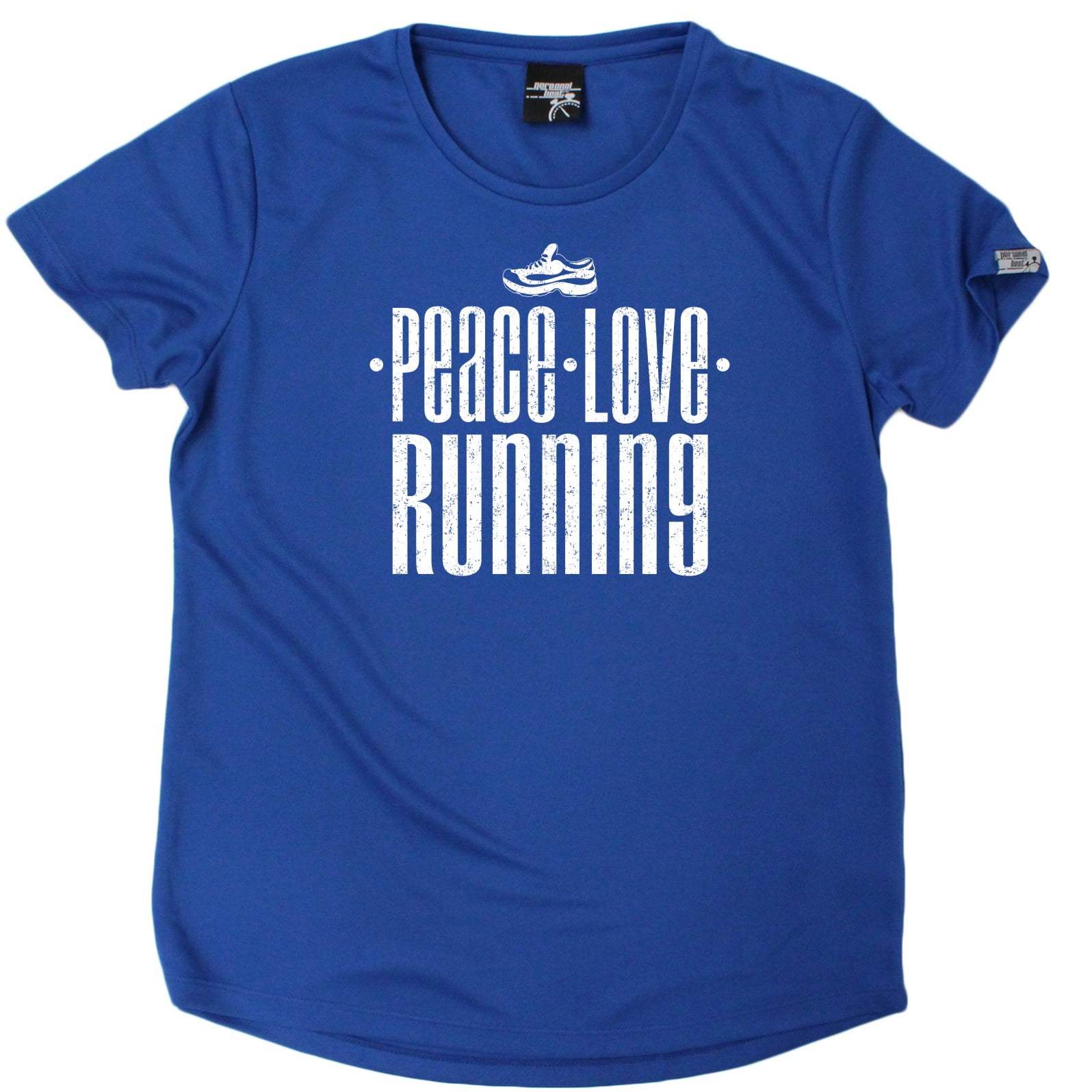 Peace Love Running Dry Fit Breathable Sport Round-Neck T-SHIRT Personal Best 