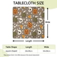 thumbnail image 2 of Halloween Skulls Pumpkins and Cauldrons Square Fitted Tablecloth with Elastic Edge,Square Table Cover,Washable Elastic Table Cover for Home Kitchen Party Decor 34"x34", 2 of 6
