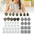 thumbnail image 1 of YLSHRF 48pcs Jewelry DIY Tool, Glass Domes Pendant Tray, Girls For Jewelry‑makers, 1 of 8