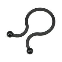 Twist Lock Cable Wire Ties Nylon U Shape Save Place 22mm Dia Black 50 pcs