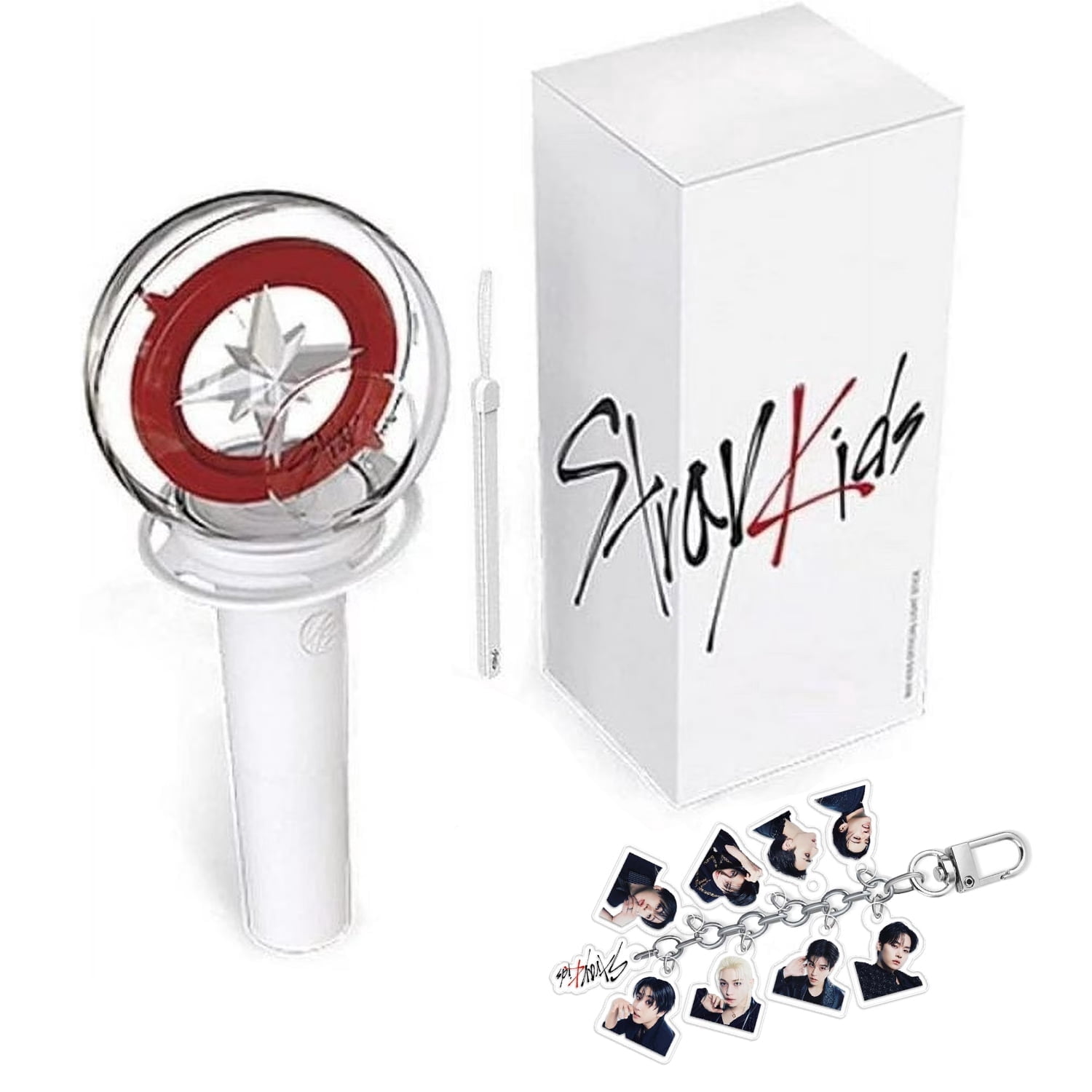 Stray Kids 公式ライトスティックとグッズセット Stray Kids Official Light Stick Ver 1 & 2 Set Compass Fanlight