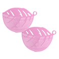 thumbnail image 1 of Oleegame 2PC Shower Soap Dish With Hook 1 Pack Durable Cleaning Half Round Rice Washing Sieve Cleaning Gadgets Kitchen Clip Tool Pink, 1 of 9