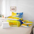 thumbnail image 4 of YST Watercolor Gradient Comforter Set, 7-Piece, Yellow Navy, Queen, 4 of 4