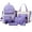 Purple, variant on Backpack Set - 5-Piece Large Capacity Backpack with Matching Messenger Bag, Pencil Case & Handbag (15.7 Inch, Multi-Color)
