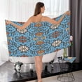 thumbnail image 7 of Blue Ethnic Talavera Towels Highly Absorbent Cotton Towels Set of 2, Premium Spa & Hotel Quality Quick Dry Towel Set 54 x 27 Inches Bathroom Towels, 7 of 7
