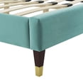 thumbnail image 4 of Modway Sienna Performance Velvet King Platform Bed in Mint, 4 of 10