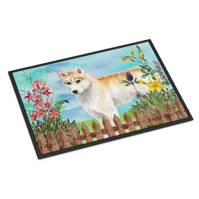 Carolines Treasures CK1217JMAT Siberian Husky Spring Indoor or Outdoor Mat - 24 x 36 in.