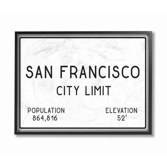 The Stupell Home Decor Collection San Francisco City Limit Canvas Wall Art