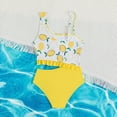 thumbnail image 5 of NIEWTR Girls' Cute One Piece with Sleeveless Bathing Suit for Toddlers Quick Dry and Soft（A-Yellow,11-12 Years), 5 of 6