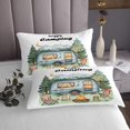 thumbnail image 3 of Erosebridal Rustic Camp Coverlet Set Queen, RV Car Bedding Set, Happy Camping Decor 3-Piece, 3 of 5