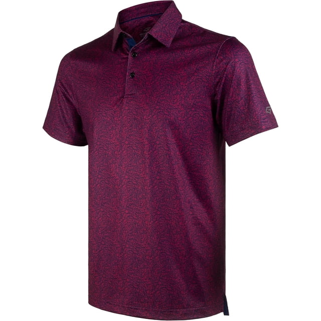 Men's Golf Shirts Short Sleeve Moisture Wicking Dry Fit Print Patterns Collared Performance Polo Golf Shirts for Men
