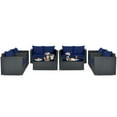 thumbnail image 1 of Gymax Set of 8 Rattan Furniture Set Cushioned Sofa Chair Coffee Table Patio Navy, 1 of 4