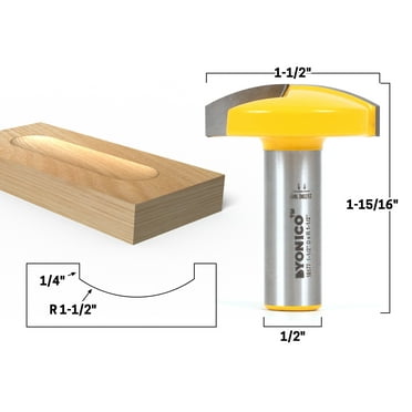 Small Standard Crown Cap Molding Router Bit - 1/2