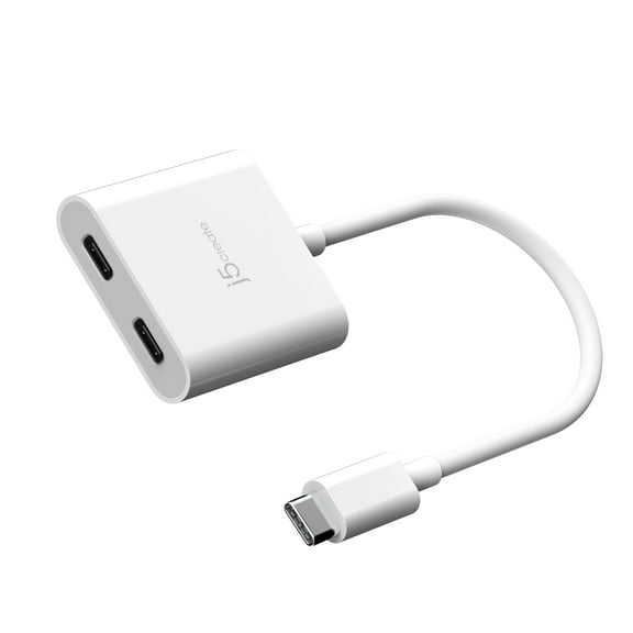j5create USB-C to Dual USB-C with Video or Power Delivery, JCA164