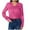 Pink, variant on Women's Satin Blouse V Neck Long Sleeve Elegant Loose Shirt Dressy Work Office Business Casual Party Top Burgundy