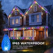Smart C9 LED String Lights Color Changing Bulbs Halloween 120FT APP & Remote Controlled Music Sync Timer Extendable Outdoor Decorative Lights for Haunted House Yard Patio Fence Party Holiday
