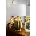 thumbnail image 2 of Watch Hill  23" Madison Hammered Iron Cotton Shade Brass Table Lamp, 2 of 4