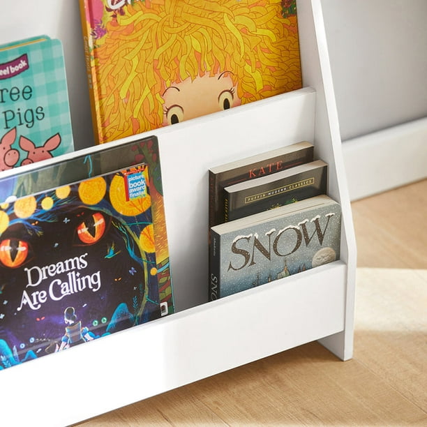 SOBUY Kmb32-W, Children Kids Bookcase Book Shelf Storage Shelf Rack Organizer Holder With 4 Shelves