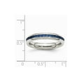 thumbnail image 6 of Stainless Steel 4mm September Blue CZ Ring Size: 9; for Adults and Teens; for Women and Men, 6 of 6