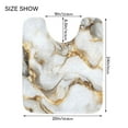 thumbnail image 2 of Ryvnso White Marble Bathroom Shaggy Rugs Toilet U Shape Mat Soft Contour Rug 20"x24", 2 of 9