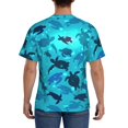 thumbnail image 3 of Bixox Men's World Turtle Day Printed Short Sleeve Skinny Athletic T-Shirt, 3 of 6