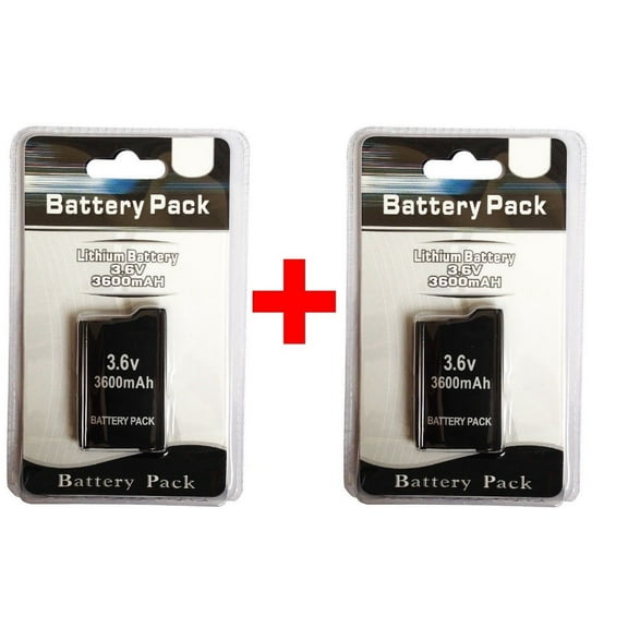 2 x PACK PSP 2000 3000 (SLIM) Replacement Battery Pack 3.6v 3600 mAh
