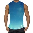 thumbnail image 1 of zfhfof Débardeurs Graphiques pour Hommes Motif Imprimé Sans Manches T-Shirts de Musculation Été Col Rond Chemise de Plage Décontractée, 1 of 5