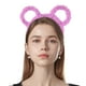 thumbnail image 1 of Diadema gruesa de felpa de invierno para mujer, con orejas de oso redondas, para maquillaje, bandana morada, 1 of 5