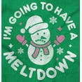 thumbnail image 2 of Xmas Snowman Going to Have a Meltdown Womens Slim Fit Graphic Tee Brisco Brands S, 2 of 5