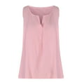 thumbnail image 3 of Nrmvnmi Women's Cotton Linen Tank Tops V Neck Sleeveless Summer Shirts Loose Solid Color Casual Work Tops Blouses For Mother day Gifts, 3 of 5