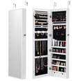 thumbnail image 1 of KFFKFF Reflective Jewelry Storage, 47.05-Inch Height Secure Jewelry Storage Cabinet with Full-Sized Mirror, Adaptable to Wall or Door, Jewelry Mirror Holder , White, 1 of 9