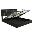 thumbnail image 3 of Noble House Queen Size Upholstered Platform Bed with Hydraulic Storage System,No Box Spring Needed, Black, 3 of 5