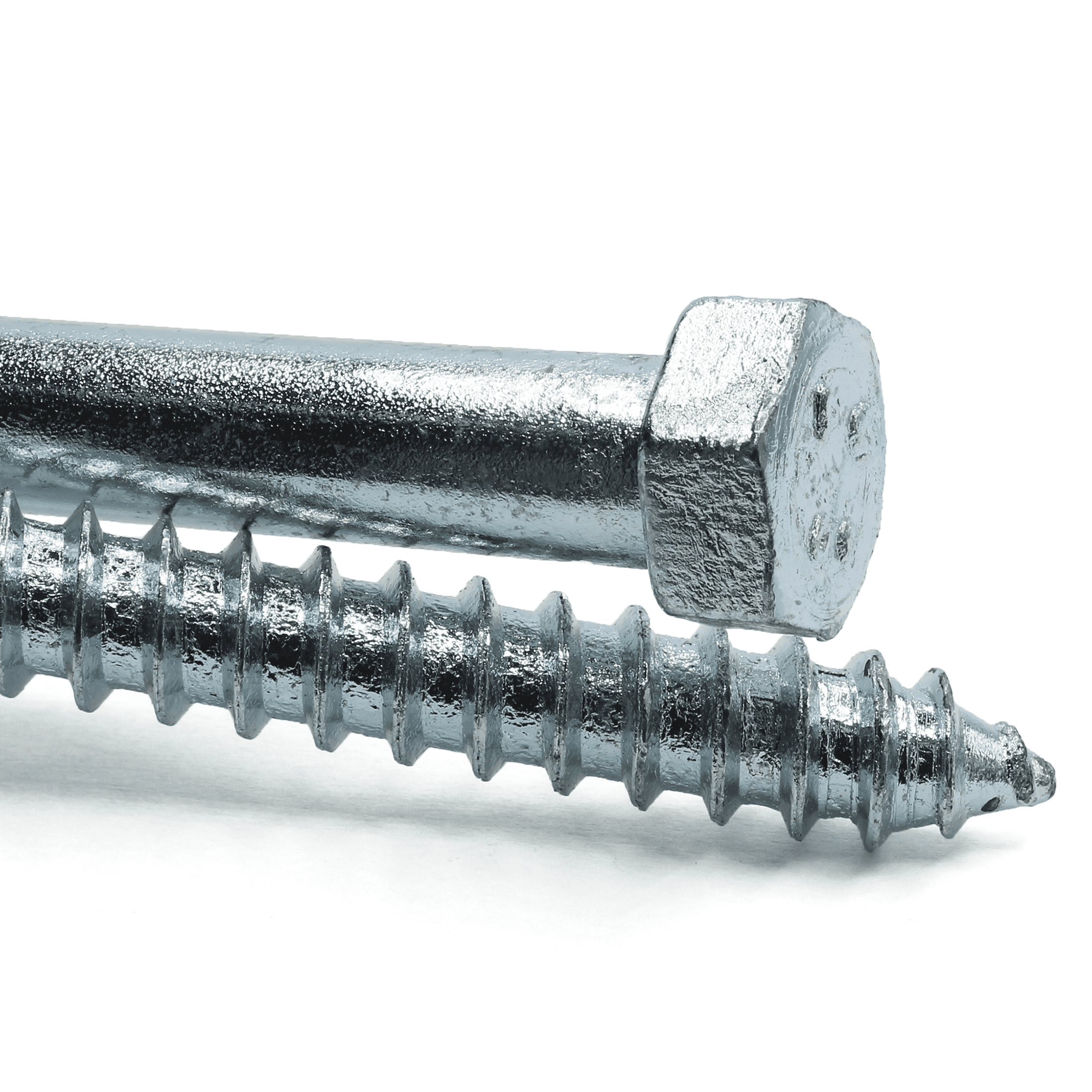 3/8" x 14" Lag Screws / Steel / Zinc - 50 Piece Carton