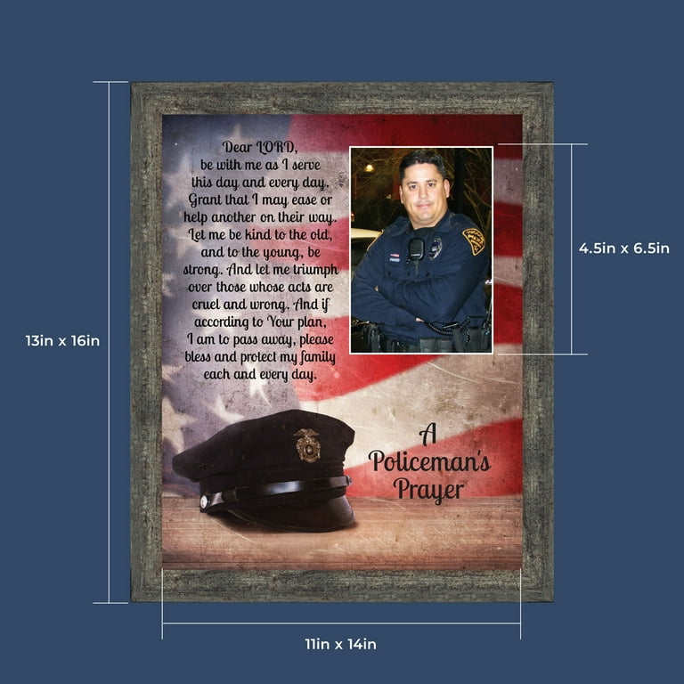 Police Officer Gifts, Law Enforcement Gifts, Police Gifts for Men, Gifts for Cops, First Responders, Sheriff, Deputy or State Police, Picture Framed