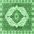 thumbnail image 1 of Ahgly Company Indoor Square Abstract Emerald Green Modern Area Rugs, 6' Square, 1 of 4