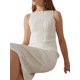 thumbnail image 3 of Lucakuins Vestido de tirantes para mujer, elegante, con correas de perlas, ondulado, liso, ajustado, midi, para fiesta Lucakuins  moda, 3 of 9