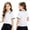 White, variant on Children Polo Shirts Short Sleeve Collared Shirt Striped Collar Cuffs 2 Buttons Top for Unisex Casual Loose Summer Top for School Class Uniform White 160