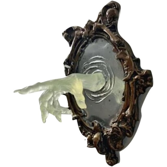 Escultura de pared de fantasma en espejo XINYU Mano fantasma en el espejo Placa de pared decorativa