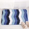 thumbnail image 2 of Wave Pattern Bathroom Rug Non Slip Bath Mat for Bathroom Water Absorbent Soft Microfiber Shaggy Bath Rug Thick Plush Floor Mats (Colorful C, 24"x35"), 2 of 4