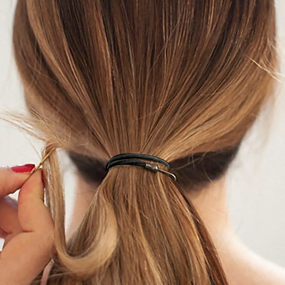 HEANUJJ 20Pcs No Damage Hair Bungee Ties with Hooks for Buns and Curly Hair