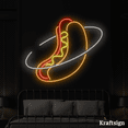 thumbnail image 2 of Craftnamesign Hotdog Planet Neon Sign, Fast Food Shop Decor, Hotdog Signs, 2 of 4