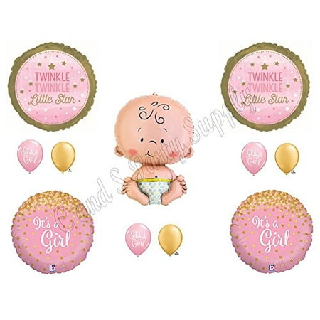 Twinkle Little Star Baby Girl Shower Balloons Decoration Supplies Twinkle Little Star Baby Girl Shower Balloons Decoration Supplies
