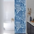 thumbnail image 3 of Navy Blue Coral Coastal Window Privacy Film, Ocean Nautical Seaside Beach Static Cling UV Sun Blocking Heat Control Window Tint Day and Night, Non-Adhesive One Way Windows Privacy Cover 17.7''x78.7'', 3 of 7