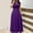 Purple Casual Dresses for Women 2023, variant on Dyegold Sundresses for Women Casual Beach - Maxi Long Boho Dress for Women Round Neck Short Sleeve High Waist Solid Color Flowy Swing Loose Elegant ​​Sundresses